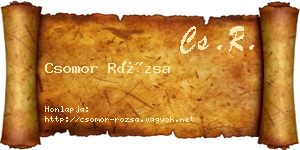 Csomor Rózsa névjegykártya