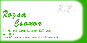 rozsa csomor business card